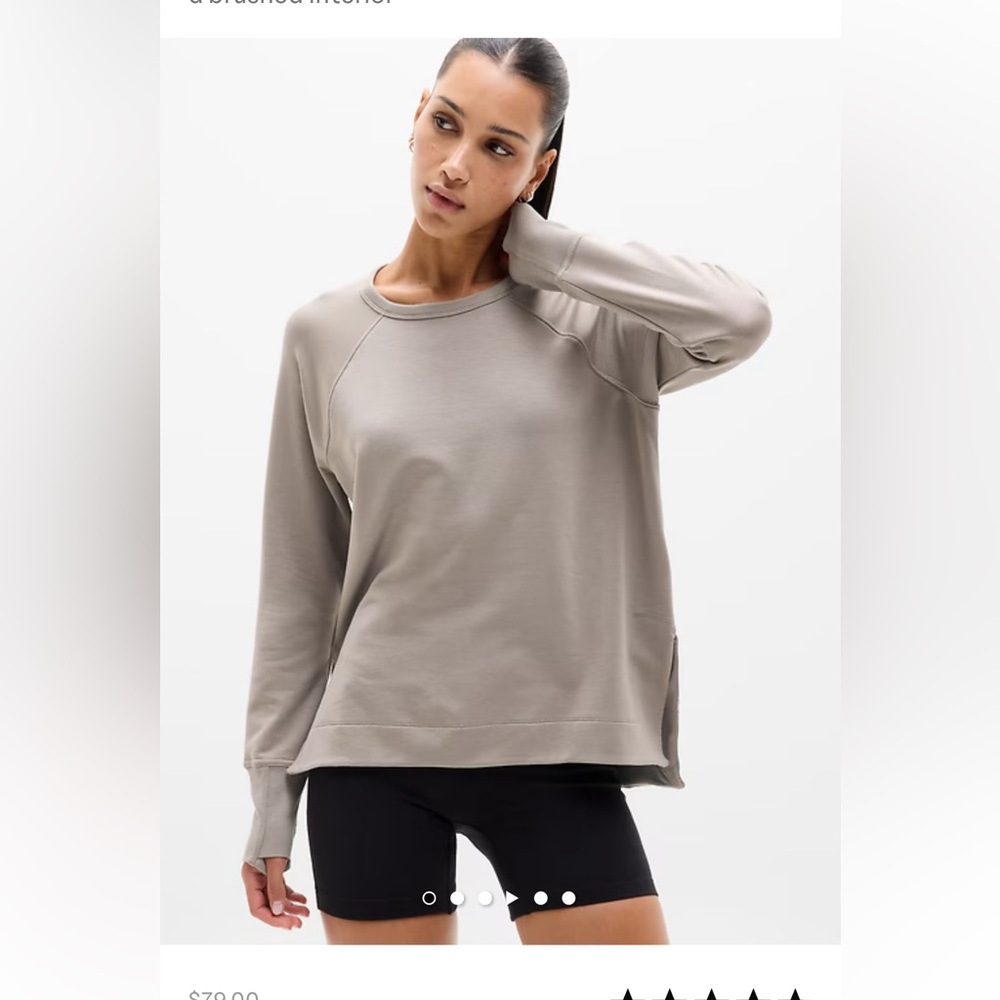 Athleta Coaster Luxe Sweatshirt Size XXS